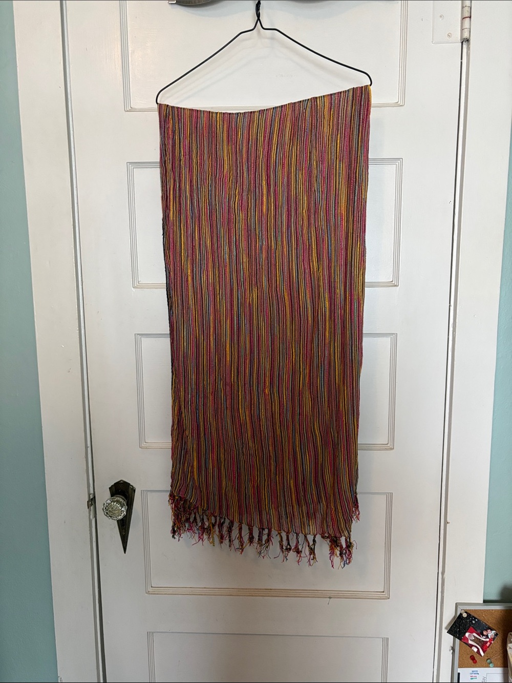 Multicolor Striped Decorative Scarf